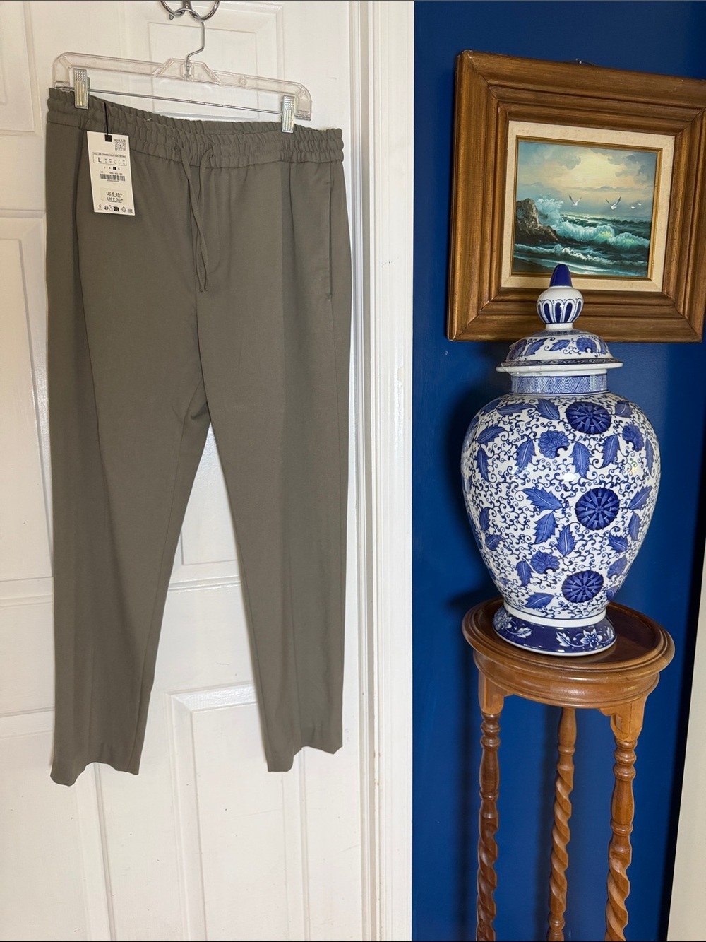 NWT Men’s Zara Comfort Slim Fit / Drawstring Elastic Waist Jogger  Pants Size L